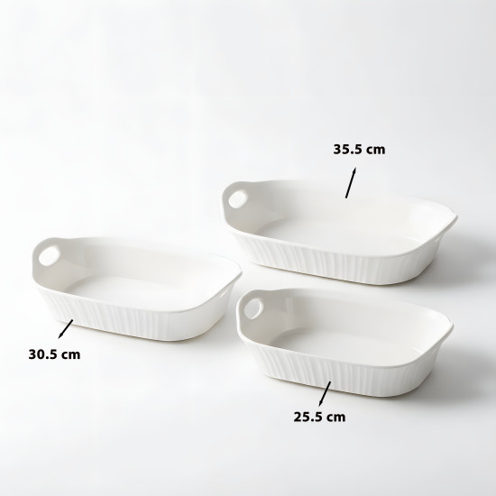 Pyrex Rectangular Dish Set - 3 Pcs